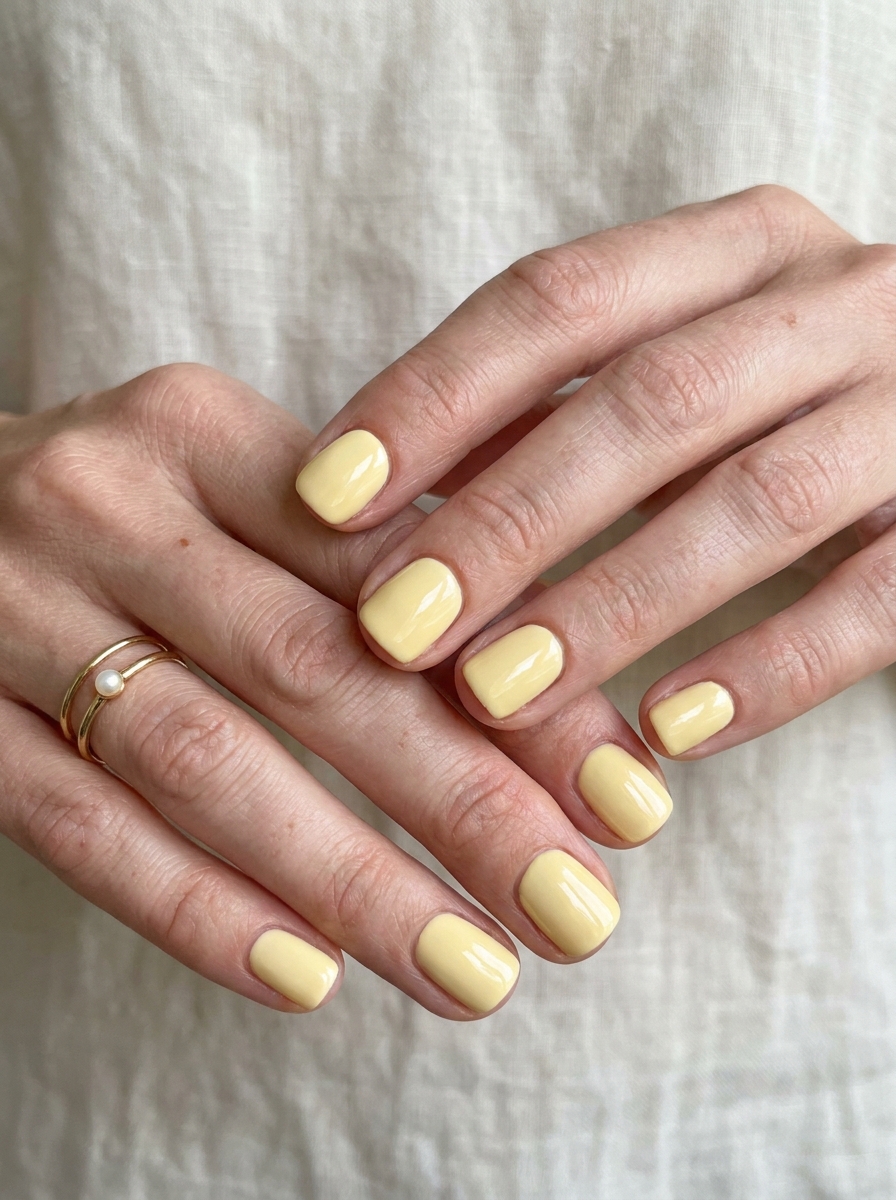 Butter Yellow Nails